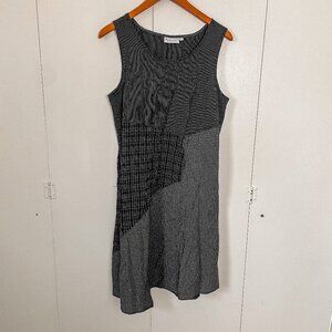 HABITAT Patchwork Rayon Blend Black Artist Dress Black & White, Size Medium